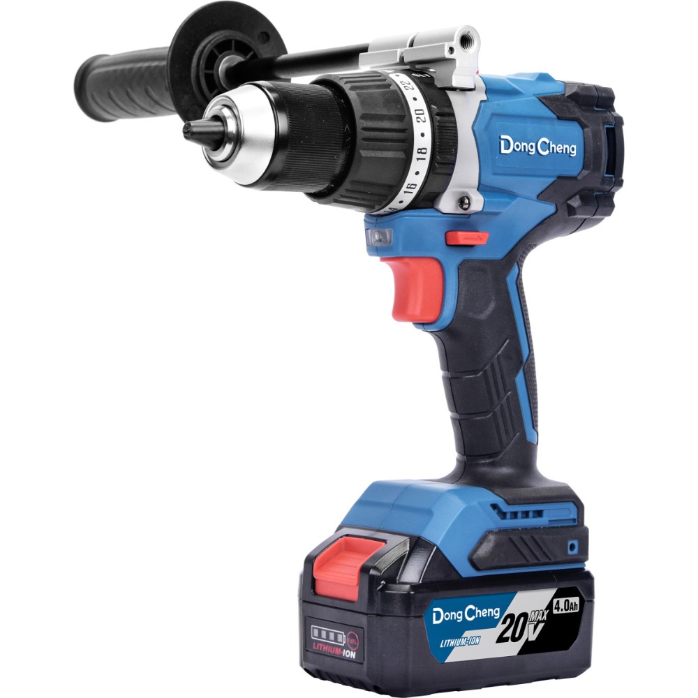 Аккумуляторная дрель-шуруповерт DongCheng DCJZ03-13 (TYPE FK), 20 В, 120 Нм, 2 АКБ, 5 Ач, З/У 4 А