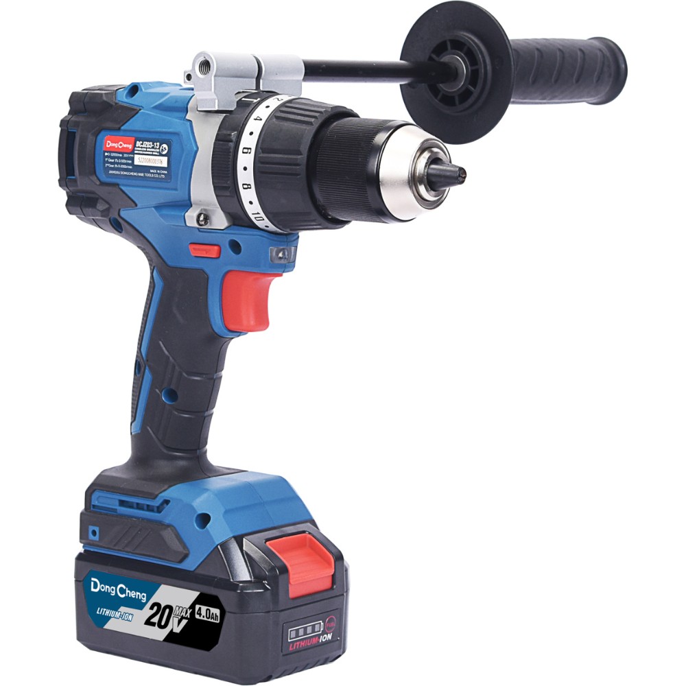 Аккумуляторная дрель-шуруповерт DongCheng DCJZ03-13 (TYPE FK), 20 В, 120 Нм, 2 АКБ, 5 Ач, З/У 4 А