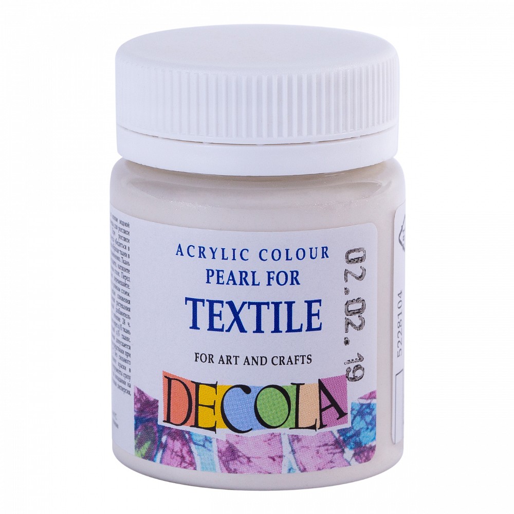 Краска акриловая по ткани перламутровая 