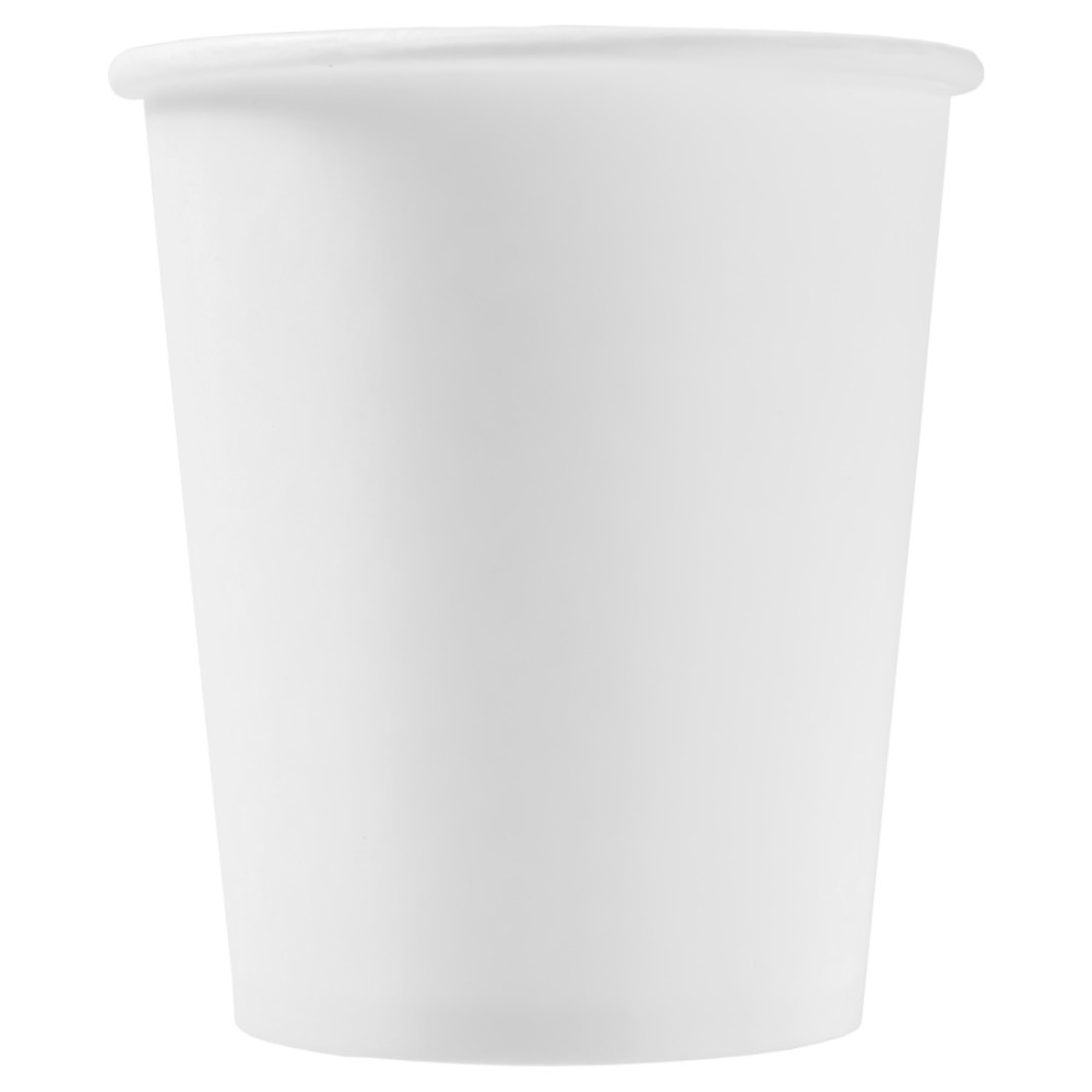 Стакан картонный 250 мл, 1сл., 75шт/упак, белый, БИО