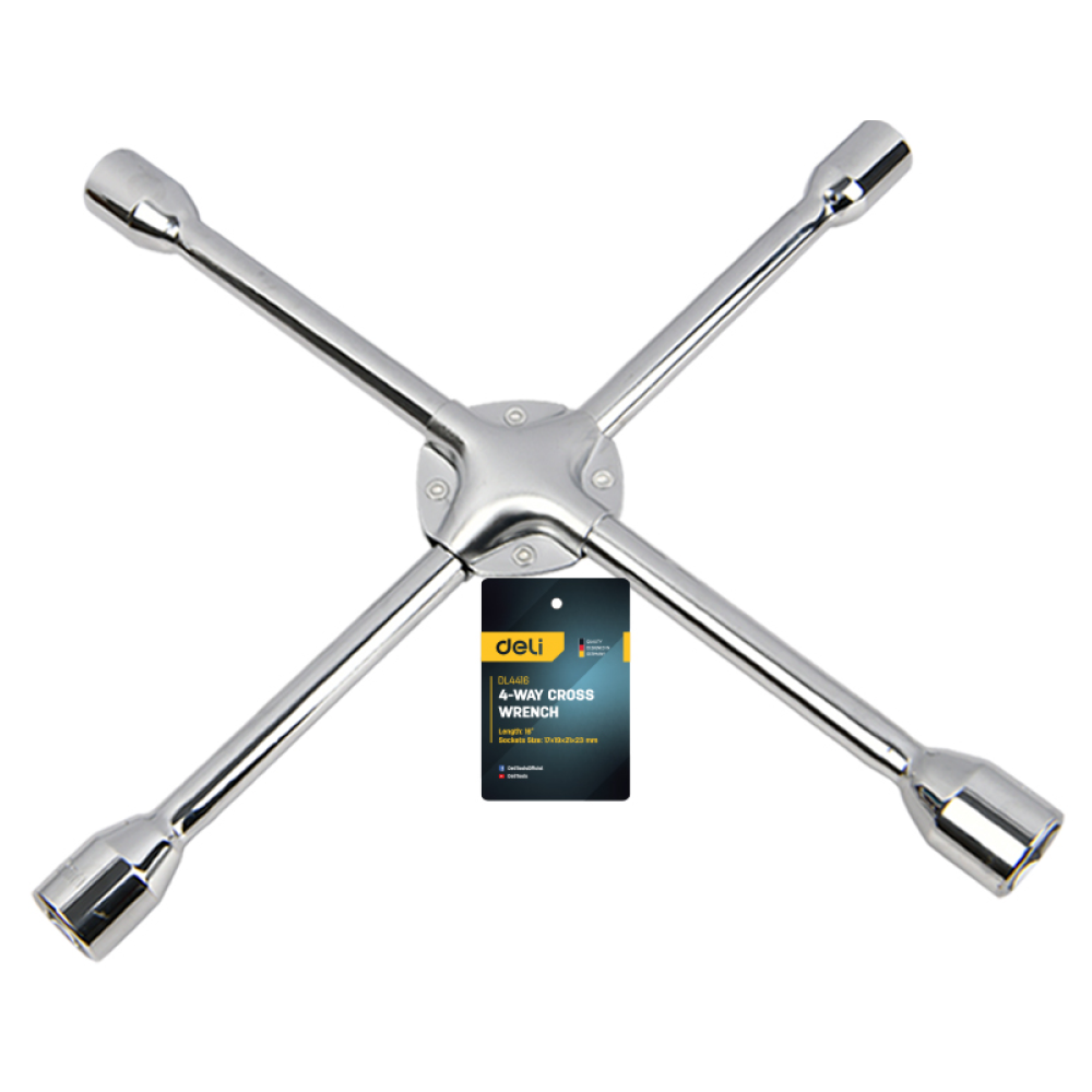 Ключ балонный крестообразный Deli YS EDL4416, 17/19/21/22 мм, хромированный