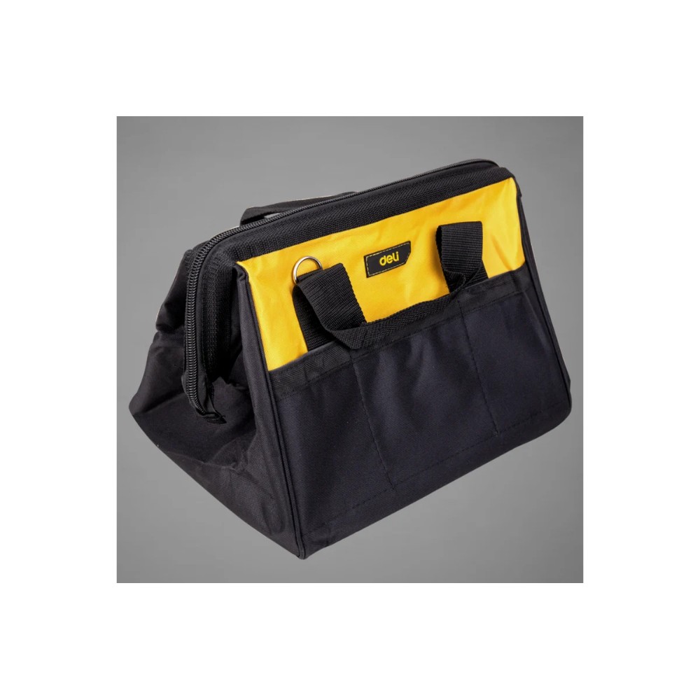 Сумка для инструментов Deli YS EDL-P2, 340х260х300 мм, ткань Oxford, черный, желтый