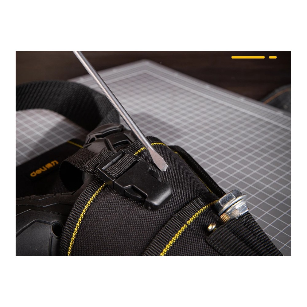 Сумка для инструментов поясная Deli YS EDL430004, 260х150х40 мм, ткань Oxford, черный