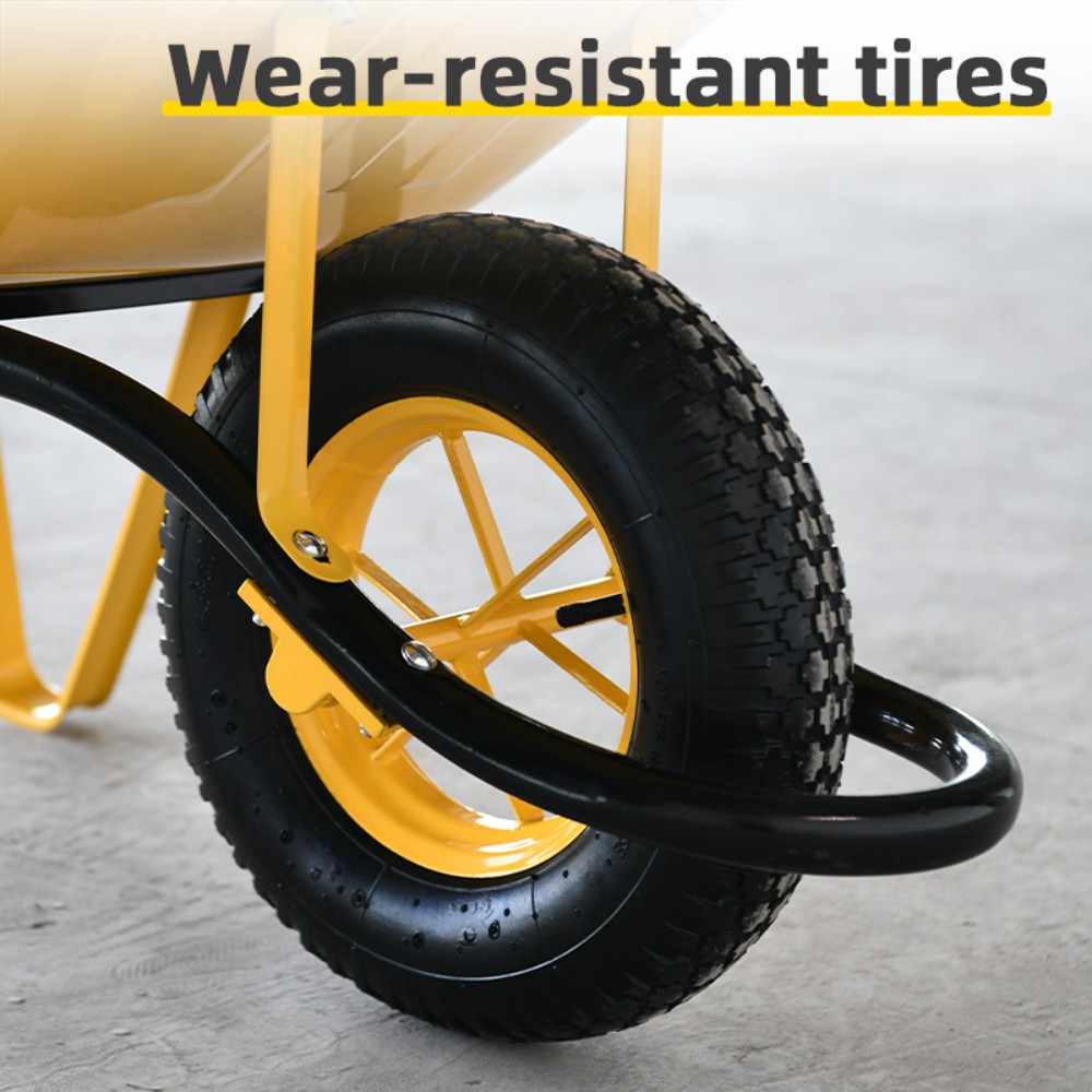 Тачка строительная Deli YS EDL436065, 65 л, 130 кг, 1 пневмоколесо, 4.80/4.00-8