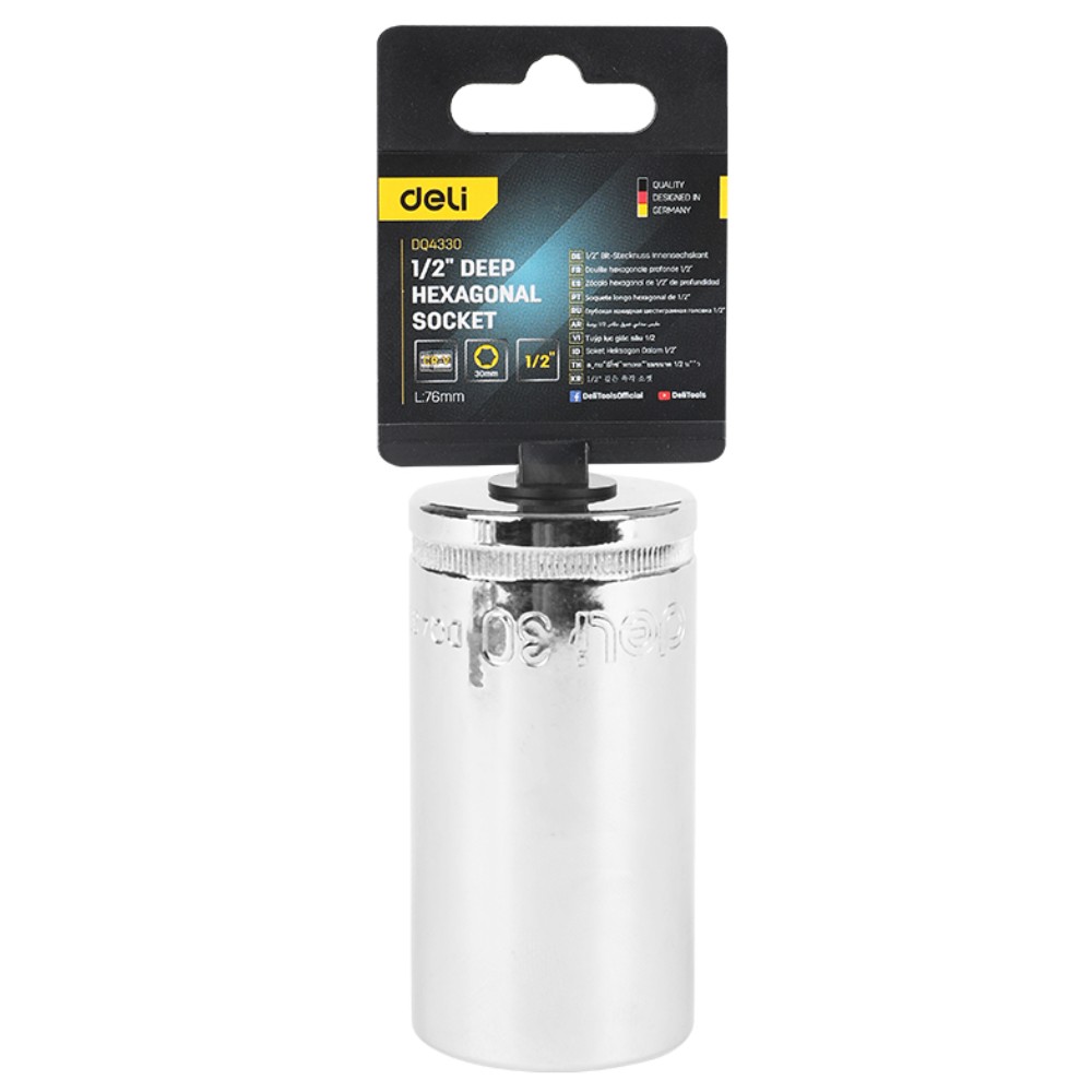 Головка торцевая шестигранная Deli YS EDQ4330 1/2