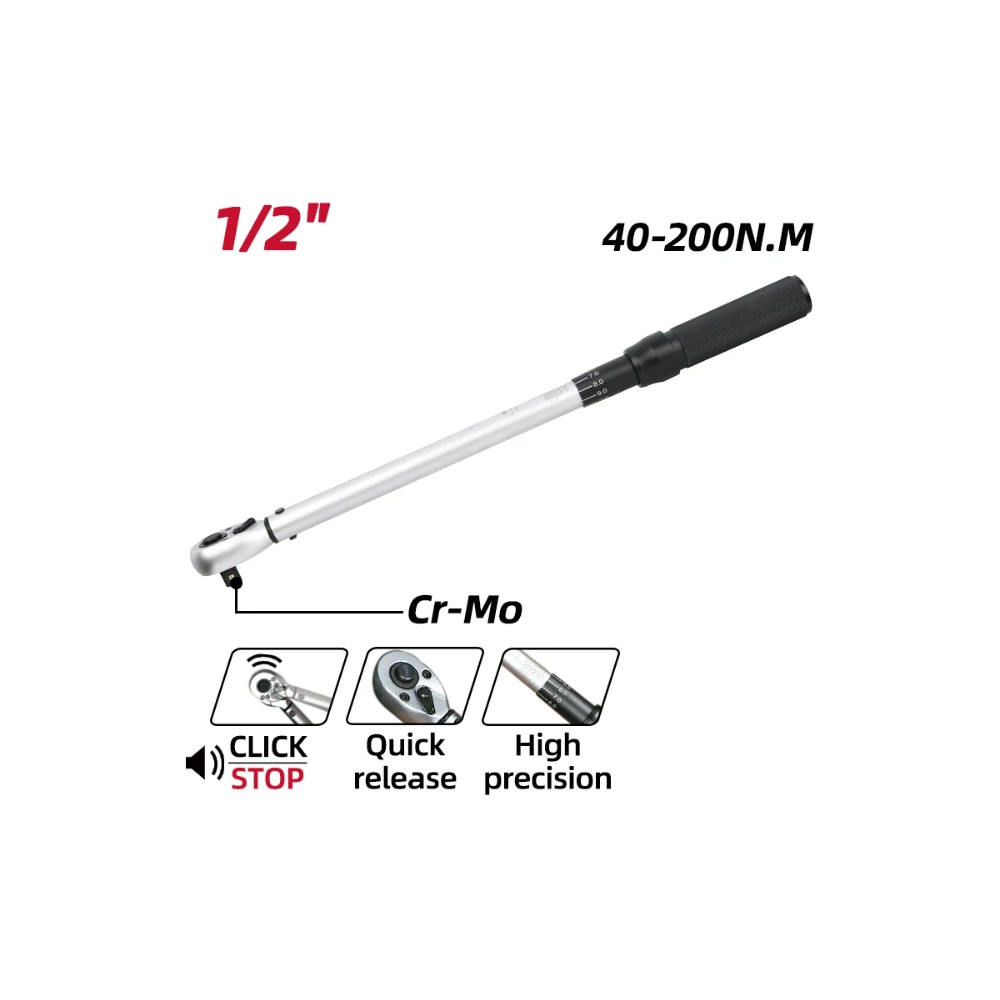 Ключ динамометрический Deli YS EDL-YN-40200, 40-200Нм 1/2