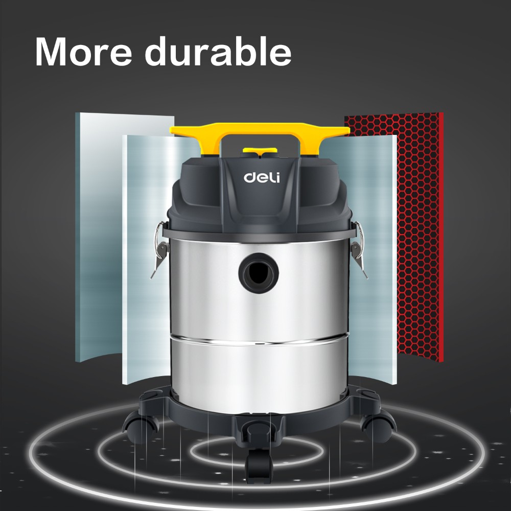 Пылесос сетевой Deli YS EDL881825, 1400 Вт, 21 кПа, 25 л, черный