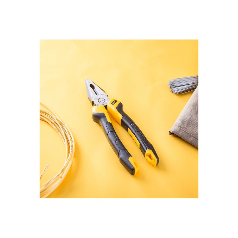 Плоскогубцы Deli YS EDL2008Z, 200 мм., желтый, черный