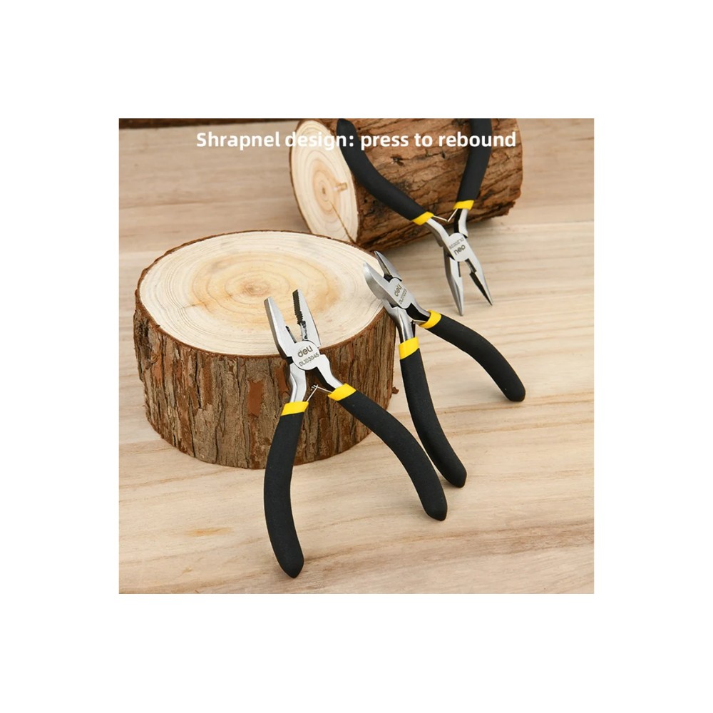 Набор мини-плоскогубцев Deli YS EDL103205-6, 6 шт., желтый, черный