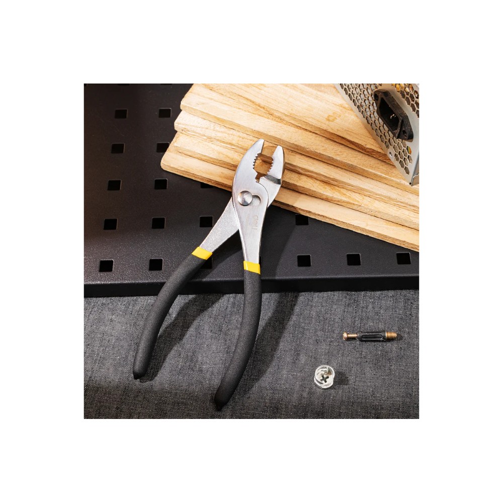 Переставные пассатижи Deli YS EDL25508, 200 мм., желтый, черный