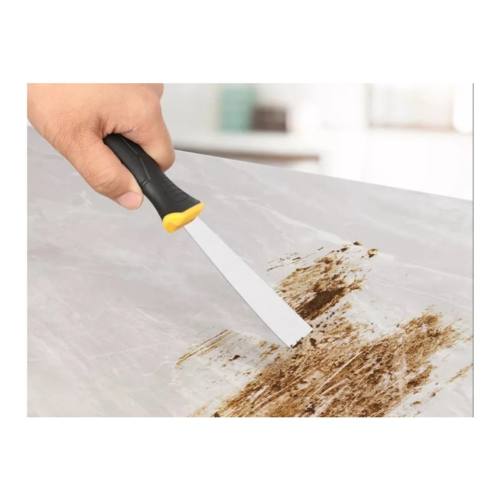 Шпатель нержавеющий Deli YS EDL-HD1, 25 мм, ручка 2K, черный, желтый