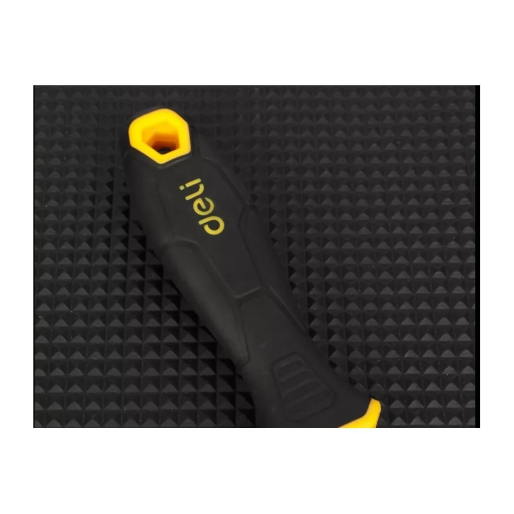 Шпатель нержавеющий Deli YS EDL-HD1, 25 мм, ручка 2K, черный, желтый