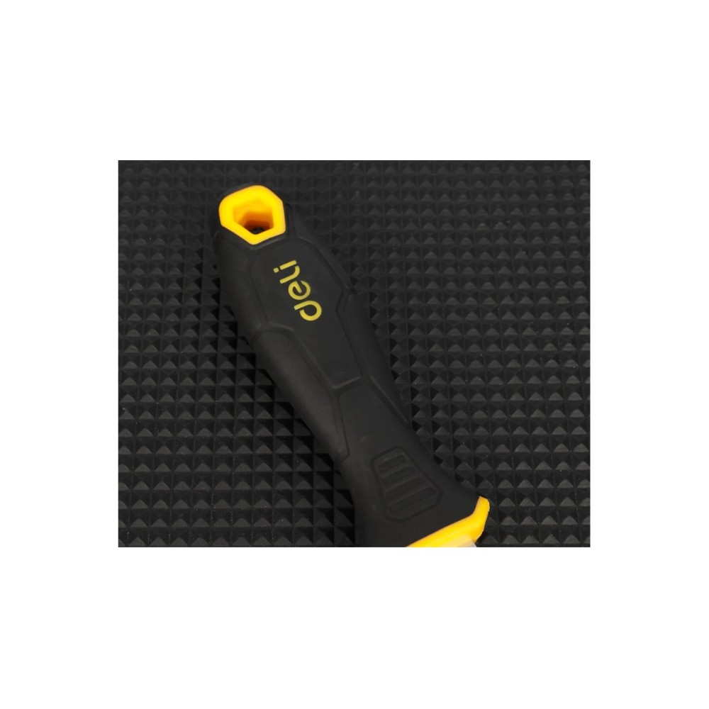 Шпатель нержавеющий Deli YS EDL-HD5, 125 мм, ручка 2K, черный, желтый