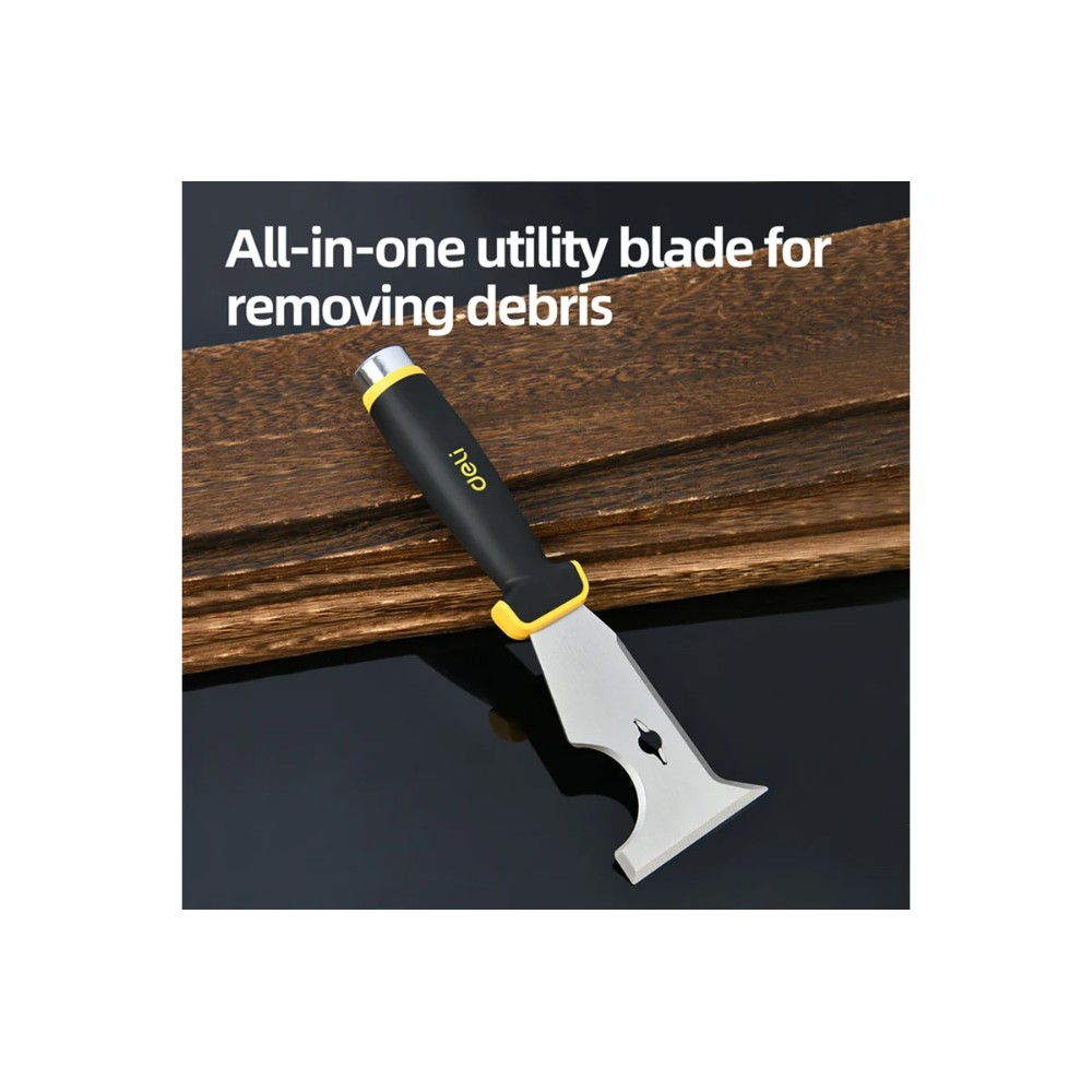 Шпатель-скребок многофункциональный Deli YS EDL-HD03, 75 мм, черный, желтый