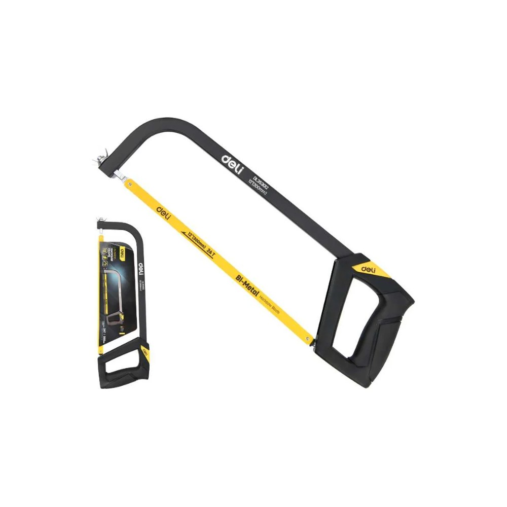 Ножовка по металлу Deli YS EDL353012, 300 мм, желтый, черный