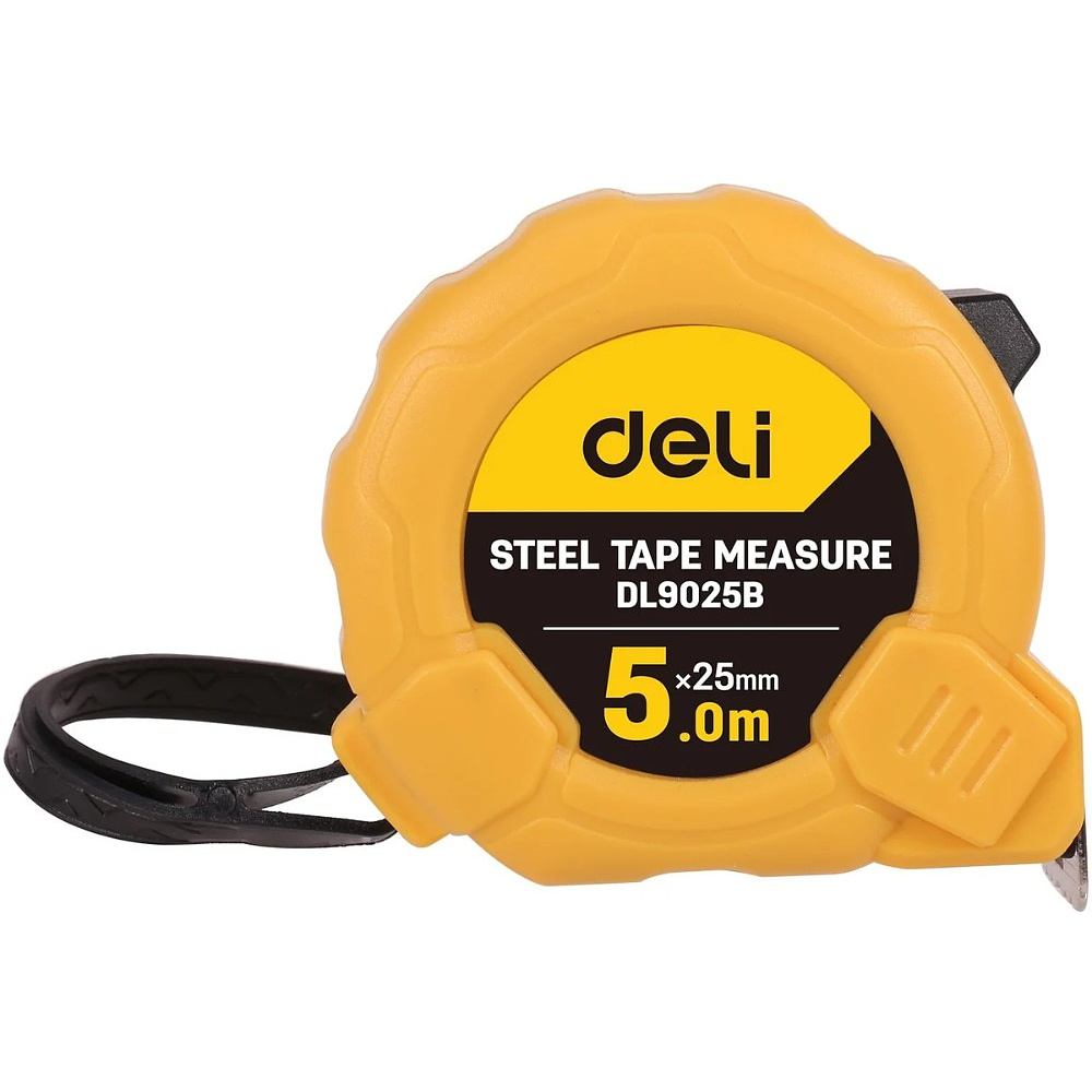 Рулетка Deli YS EDL9025B, 5 м х 25 мм, желтый, черный