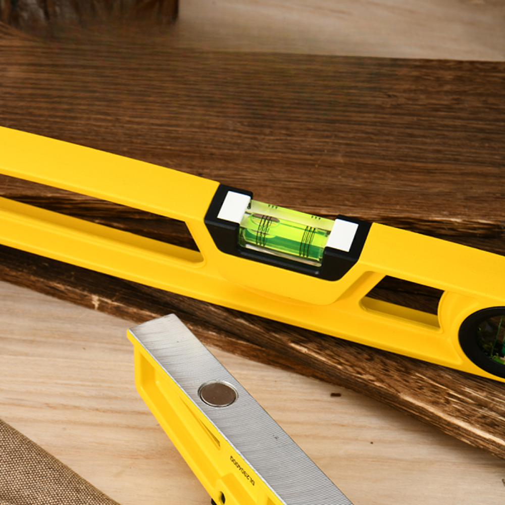 Уровень строительный  Deli YS EDL290400Q, литой, 400 мм, с двойным обзором, пузырьковый