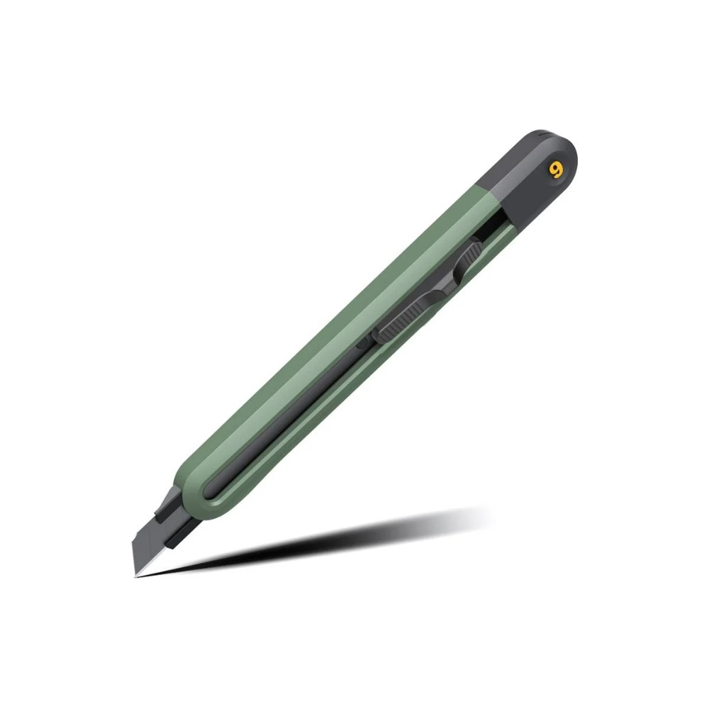 Нож строительный Deli HS EHT4009L, 9 мм, Soft Touch, зеленый