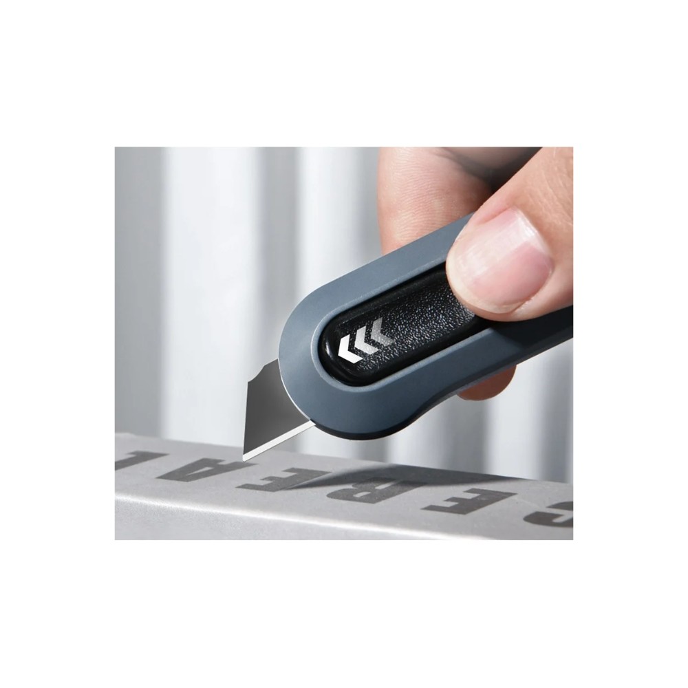 Нож строительный Deli HS HT4007C, 80x25 мм, Soft Touch, оранжевый