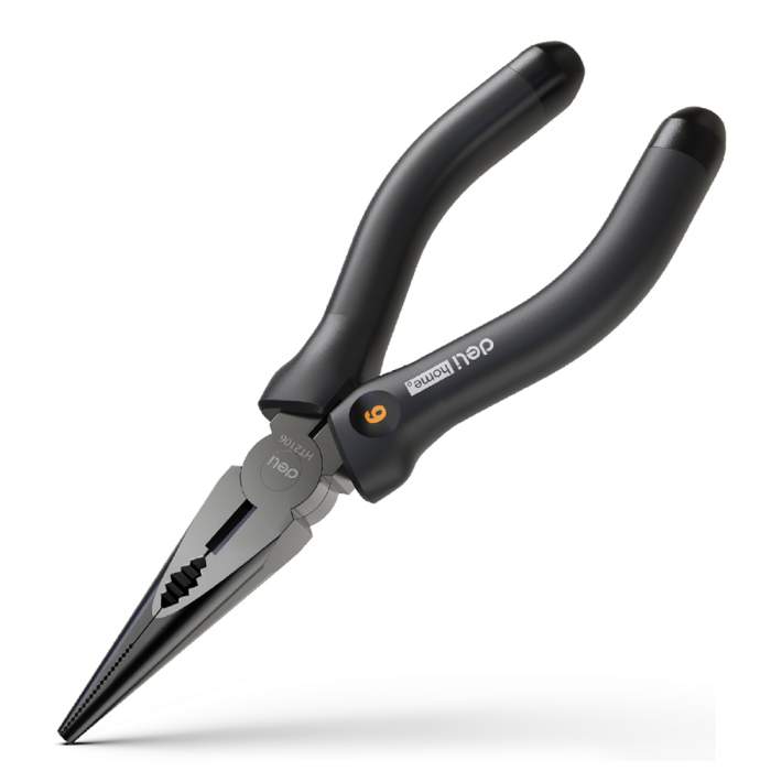 Длинногубцы Deli HS EHT2106, 160 мм, Soft Touch, черный