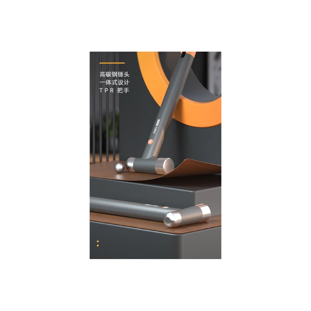 Молоток Deli HS EHT7008C, 0,25 кг, Soft Touch, оранжевый