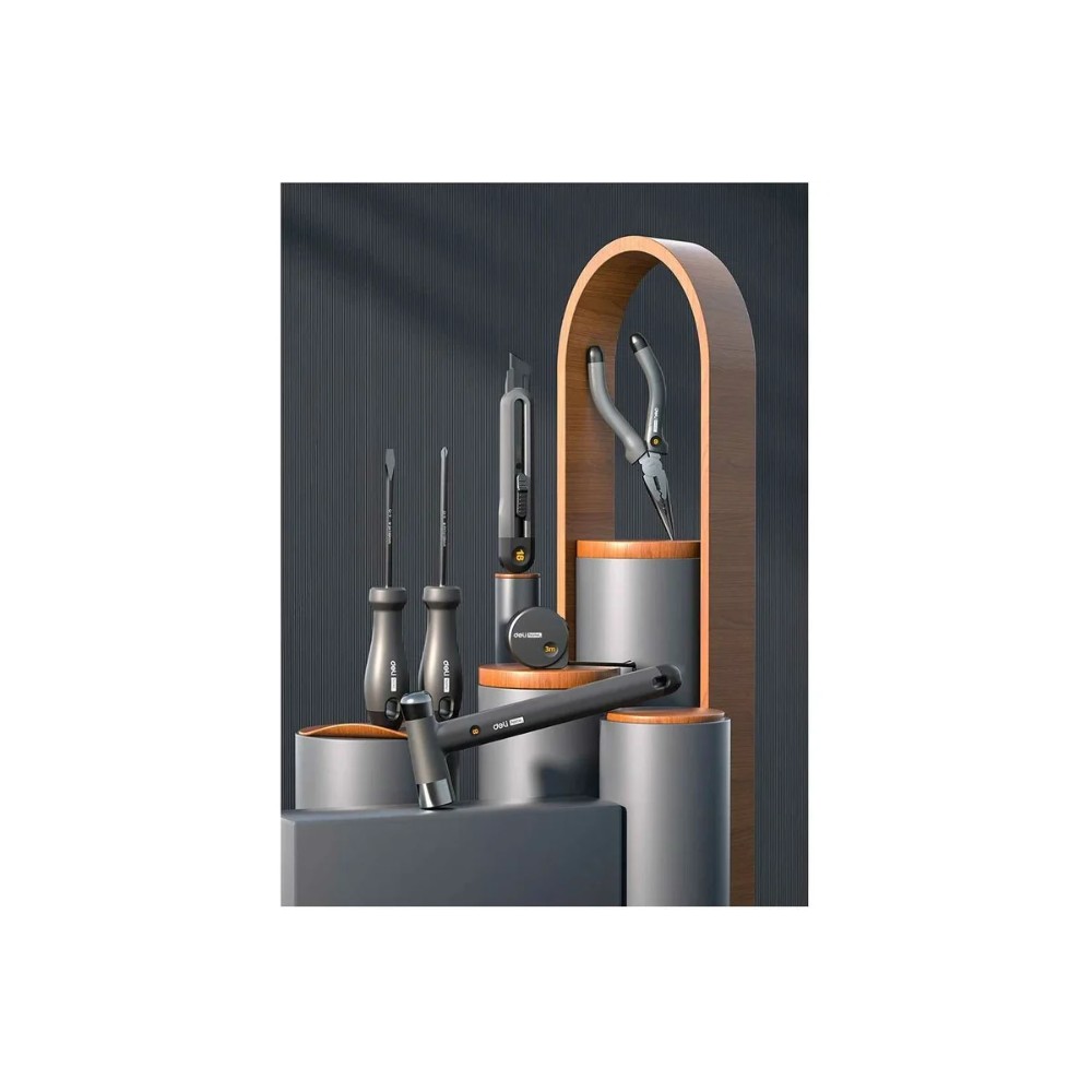 Набор ручного инструмента Deli HS EHT0006, 6 предметов, Soft Touch, черный