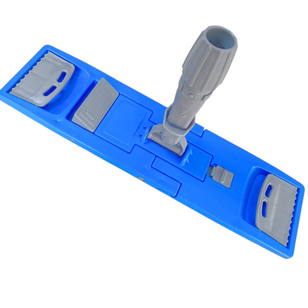 Держатель для мопов с зажимами, 40 см, синий, серый