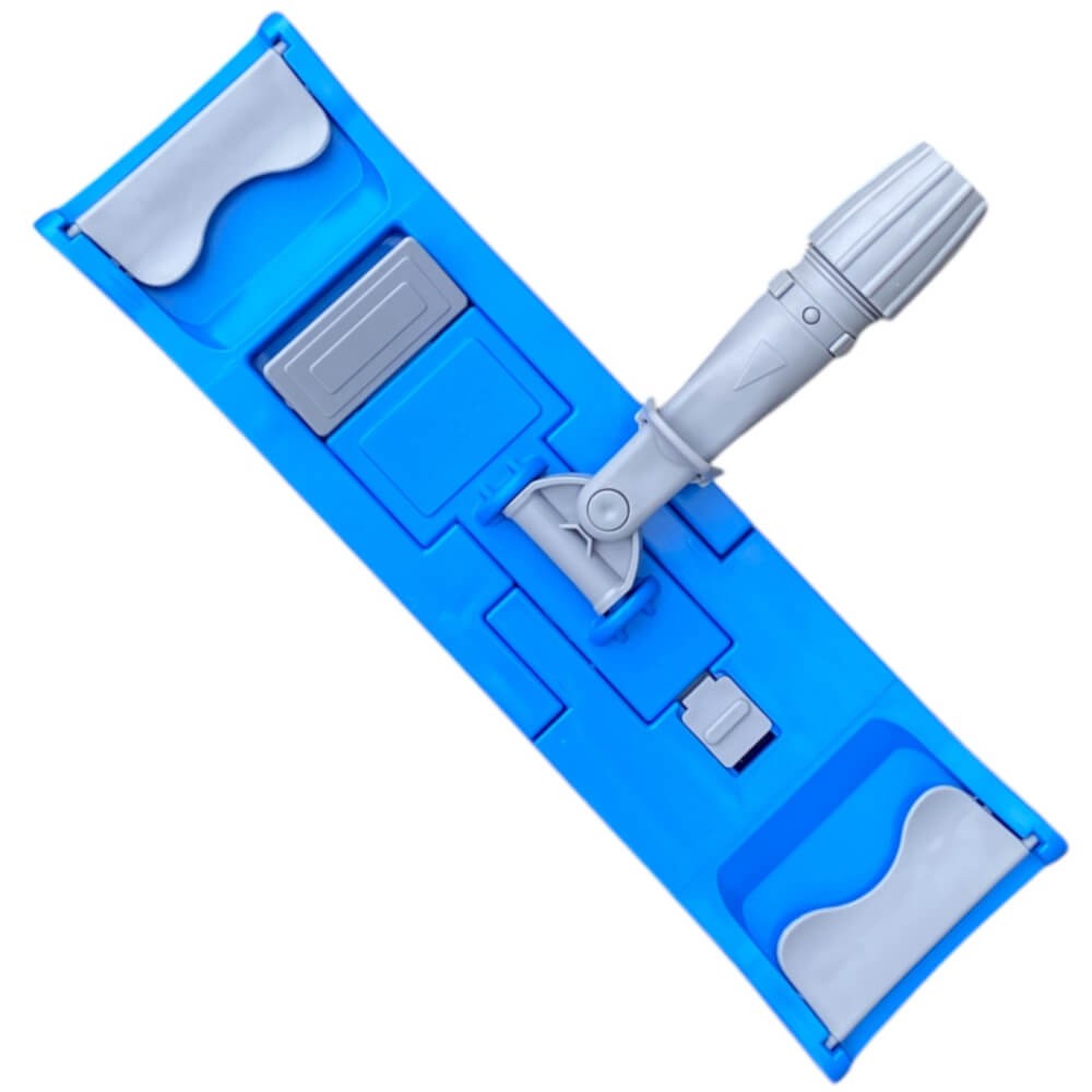 Держатель для мопов с зажимами, 40 см, серый, синий