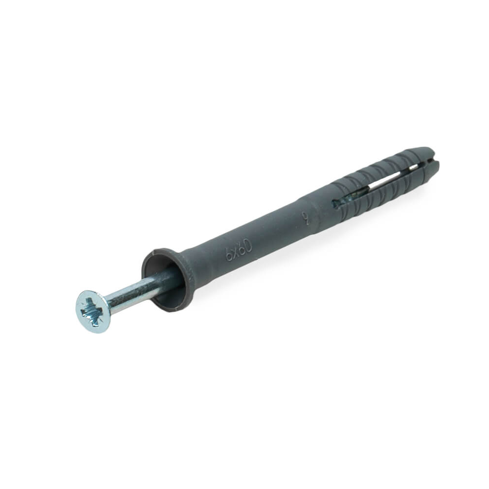 Дюбель-гвоздь потай 6х60 мм, 100 шт.