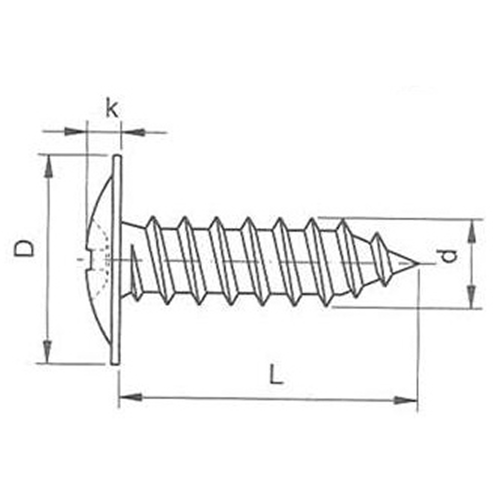 Саморез 4.2х16 мм с прессшайбой, цинк, 1000 шт.