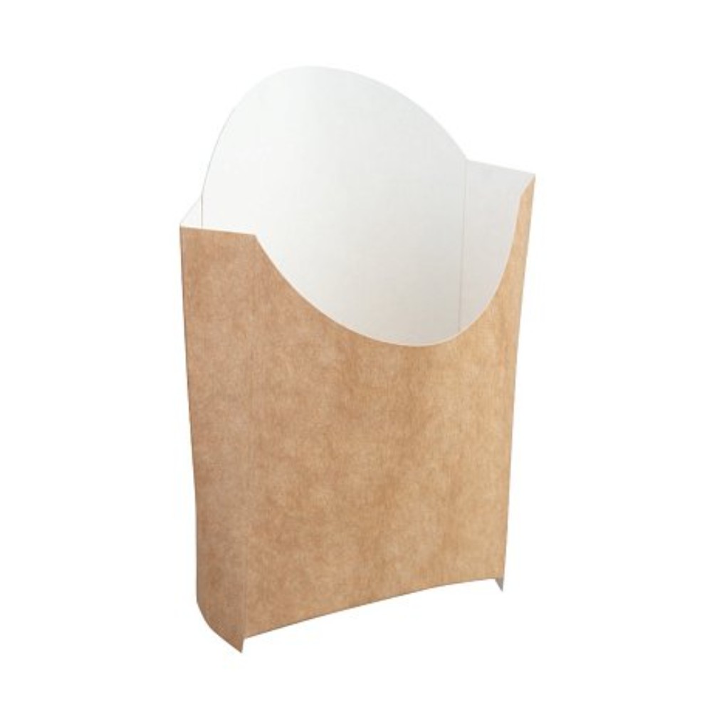 Контейнер бумажный для картофеля фри, 84х54х120 мм, 400шт/упак, крафт