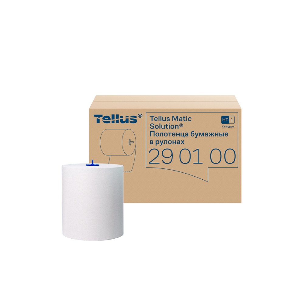 Полотенца бумажные Tellus Matic Стандарт, в рулонах, 1 слой, НT1, 280 м