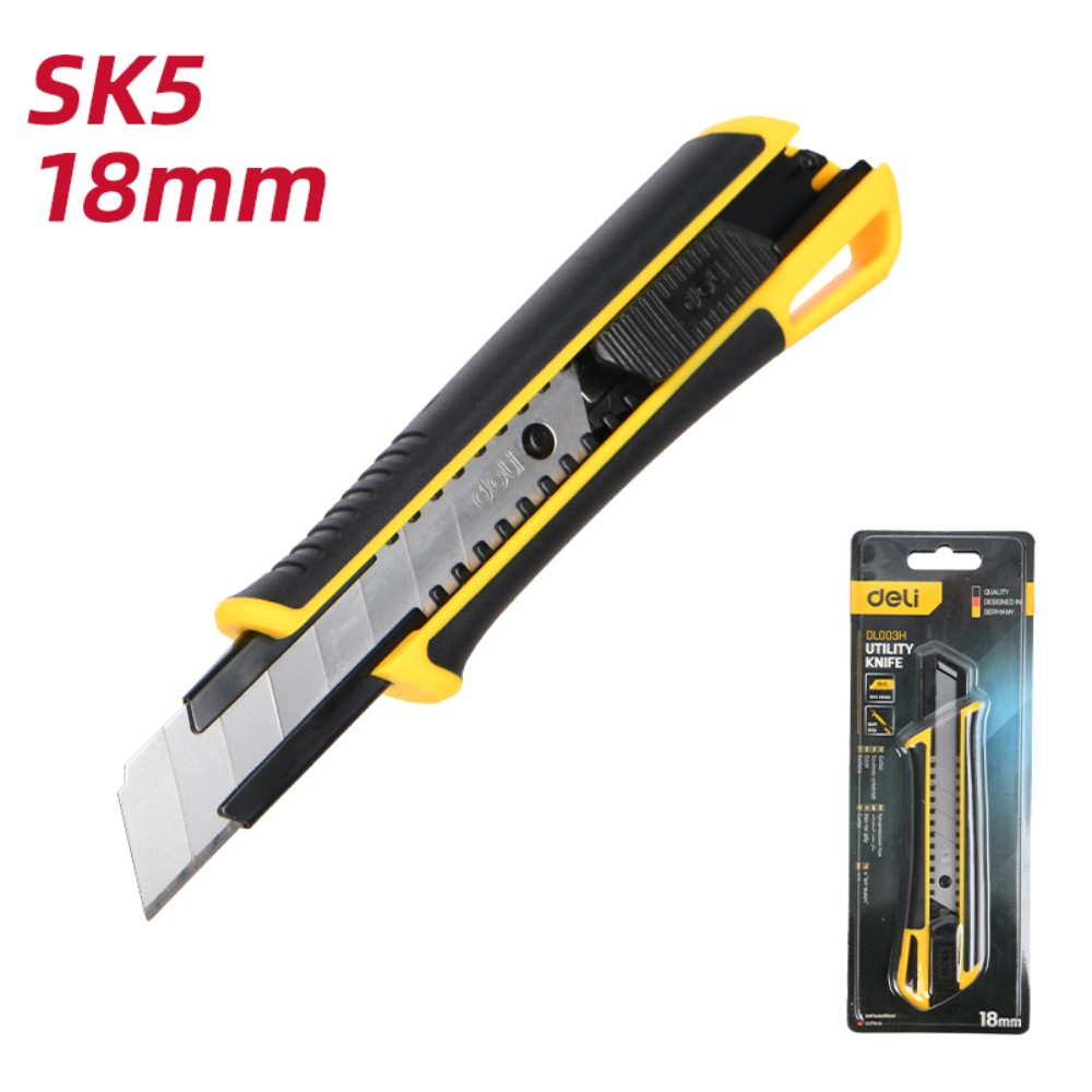 Нож строительный Deli YS EDL003H, 18 мм, универсальный