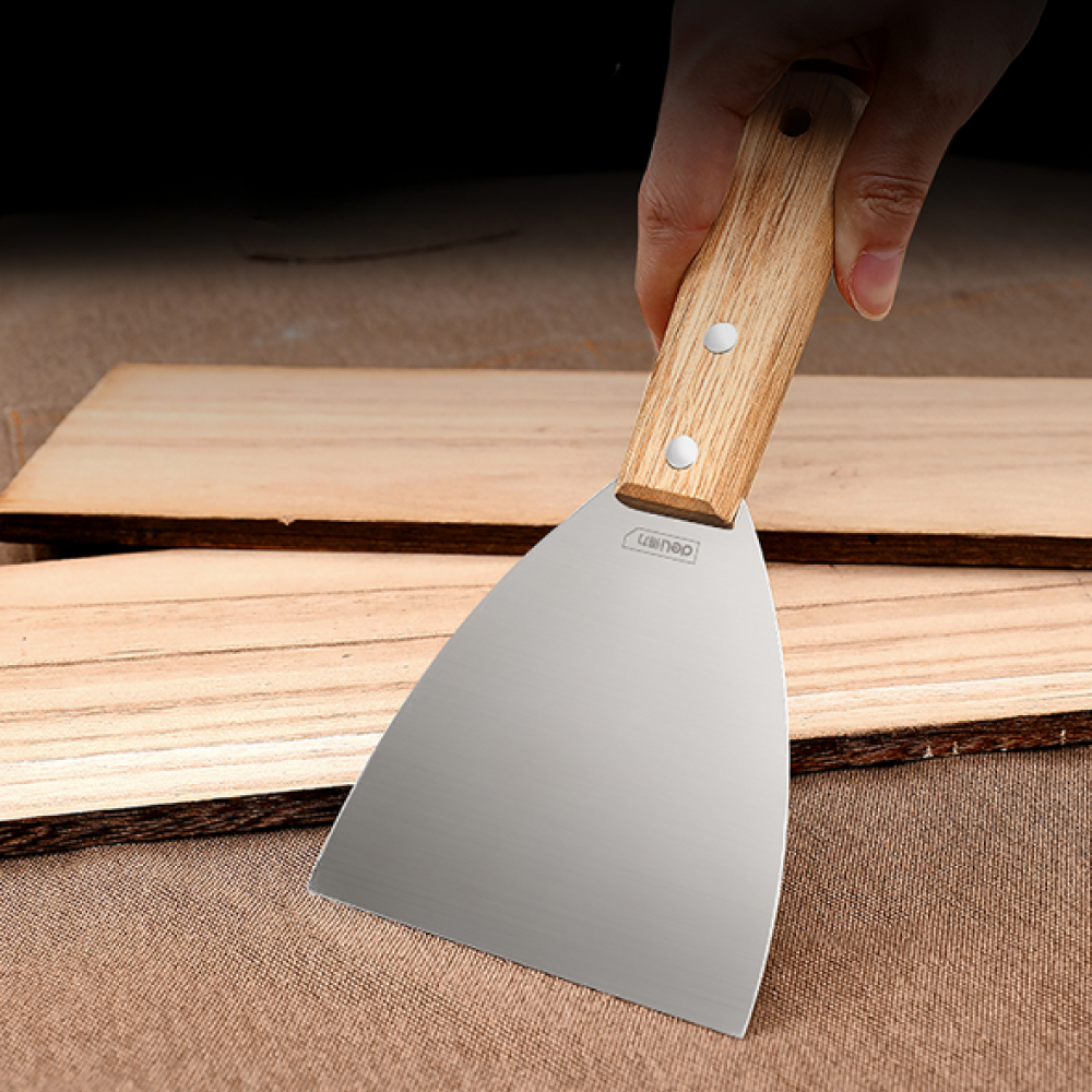 Шпатель Deli YS DL-HD2C, нержавеющий, 50 мм, деревянная рукоятка