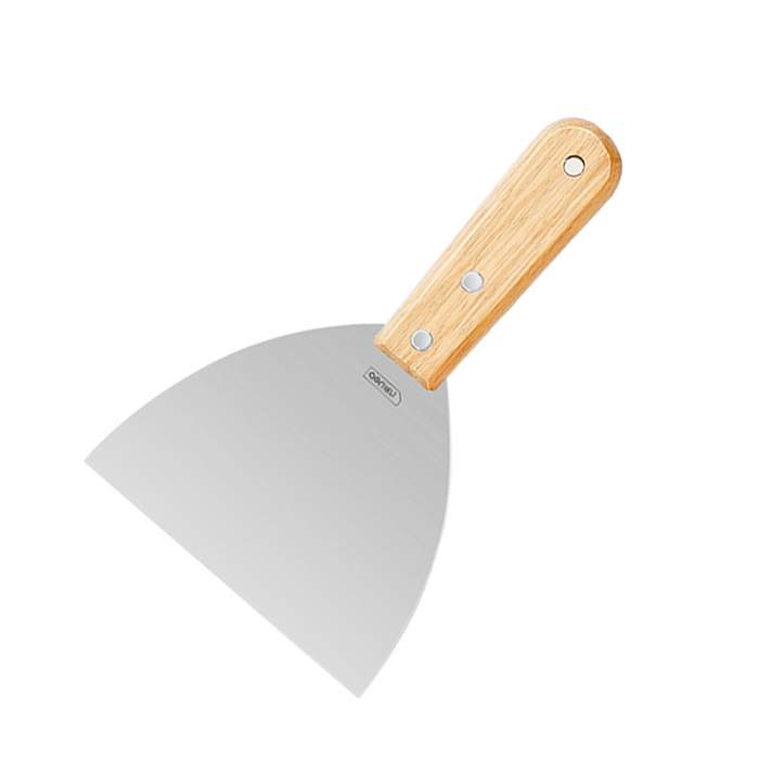 Шпатель Deli YS DL-HD5C, нержавеющий, 125 мм, деревянная рукоятка