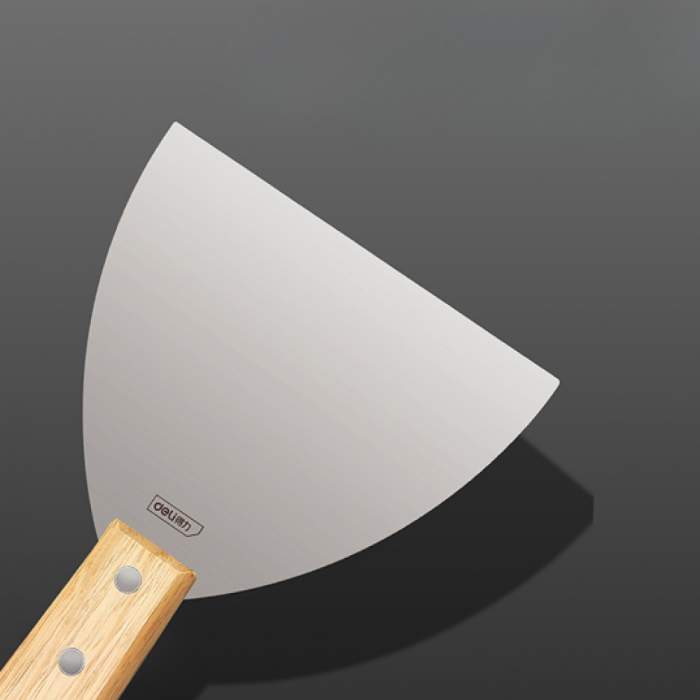 Шпатель Deli YS DL-HD5C, нержавеющий, 125 мм, деревянная рукоятка