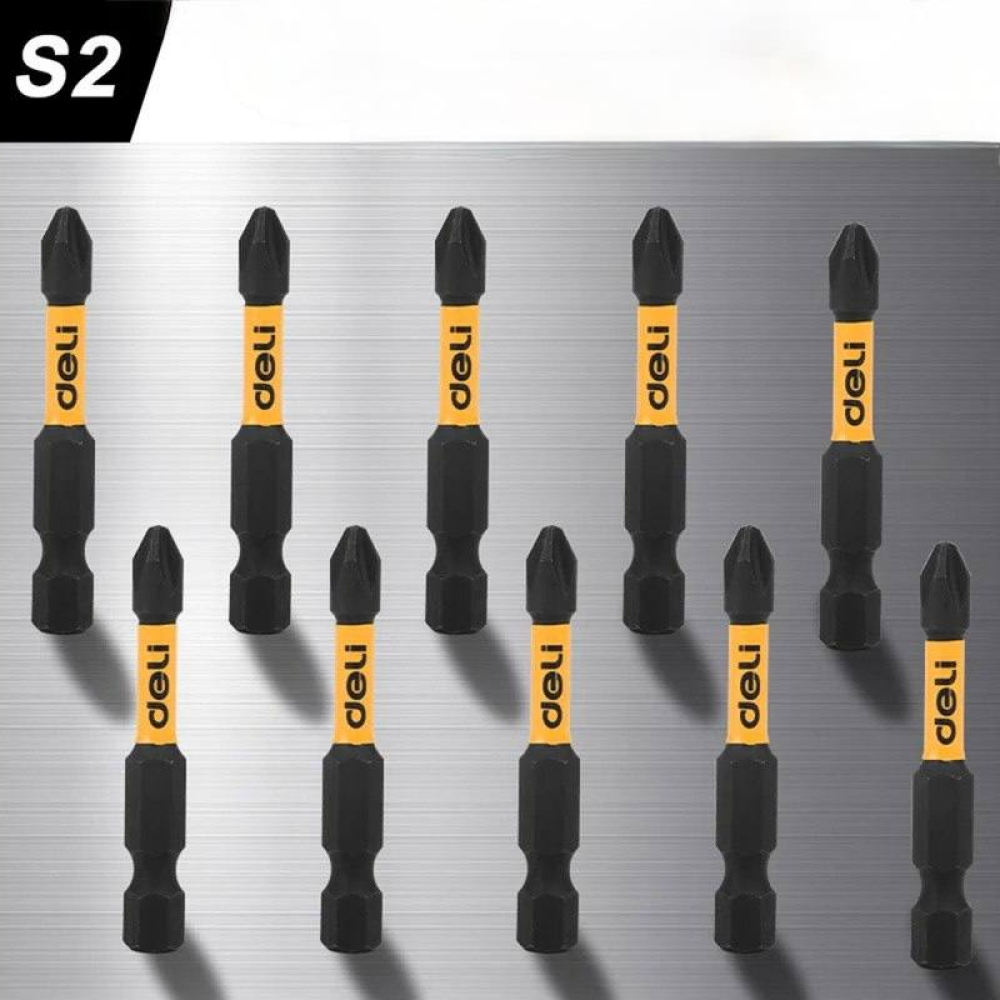 Бита Deli YS EDL251050, ударная, 10 шт., PH2 x 50 мм