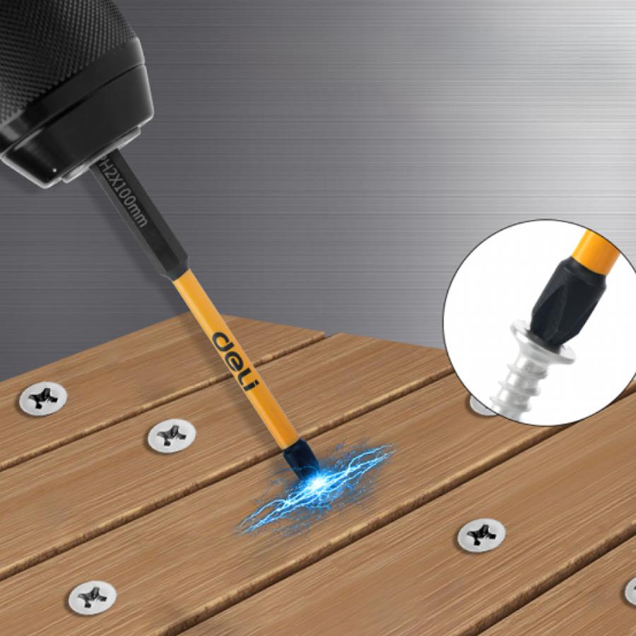 Бита ударная Deli YS EDL251100, 10 шт., PH2 x 100 мм