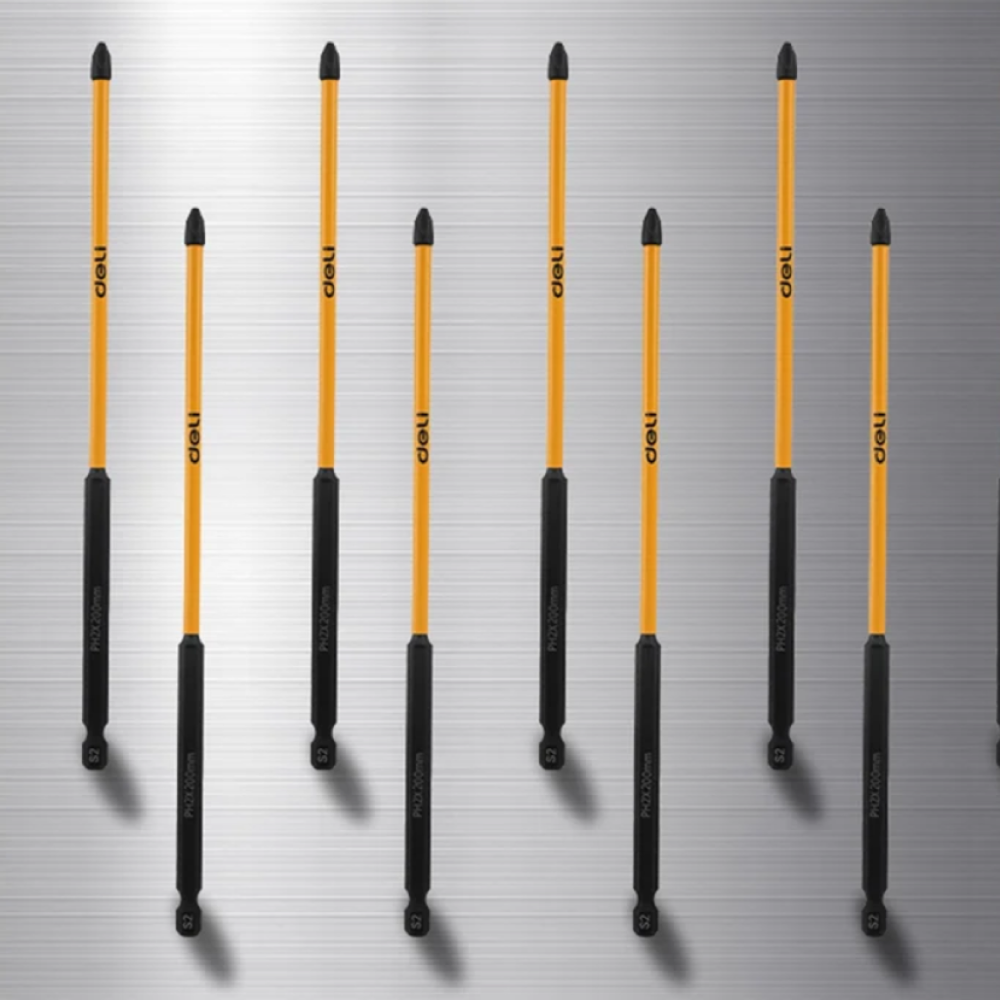 Бита Deli YS EDL251200, ударная, 10 шт., PH2 x 200 мм