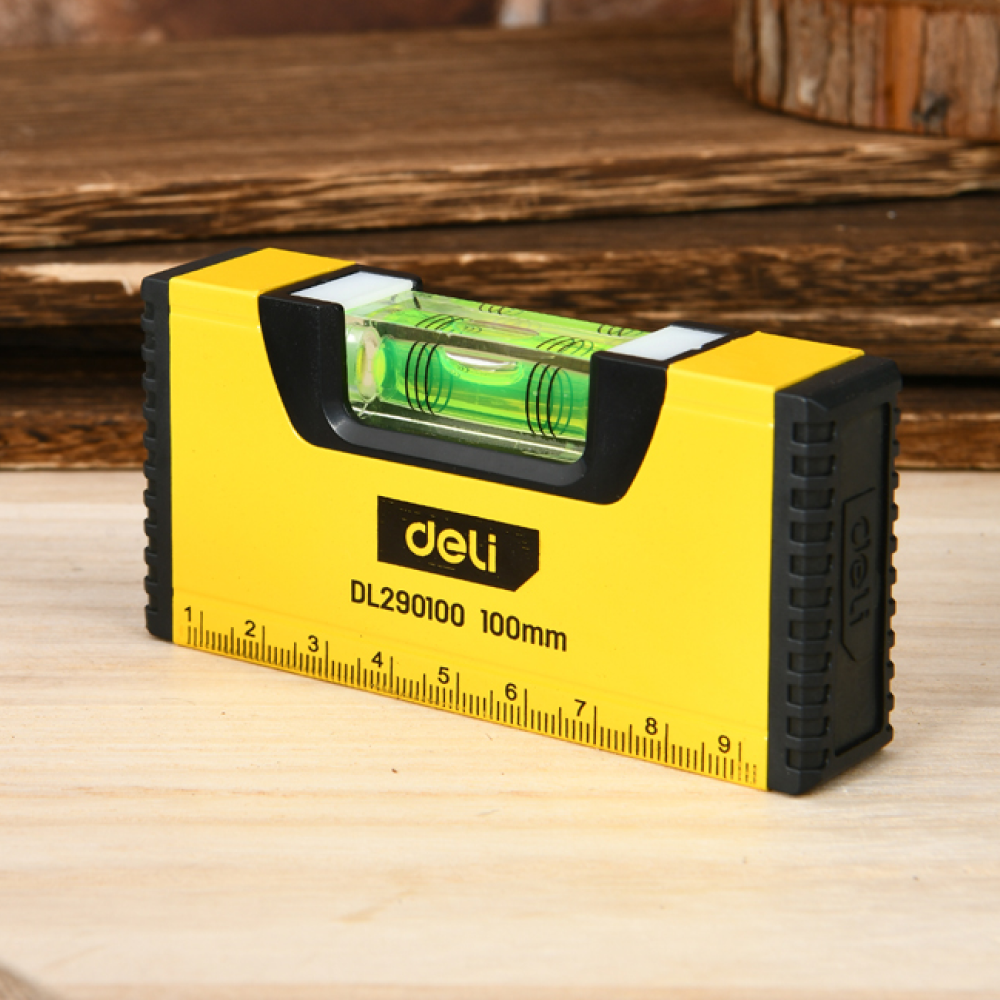 Уровень строительный Deli YS EDL290100, 100 мм, магнит