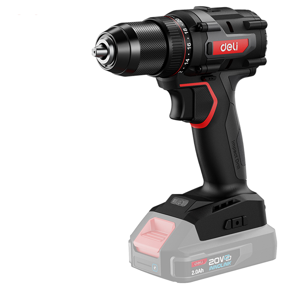 Аккумуляторная дрель-шуруповерт Deli RS EDE-DZ20-2, 20 В, 70 Нм, без АКБ и З/У, коробка