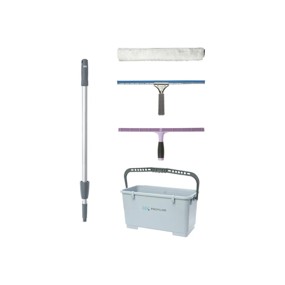 Набор HQ Profiline (шубка 45 см, склиз 45 см, держатель 45 см, ручка телеск. 120 см, ведро для мытья окон 22 л)