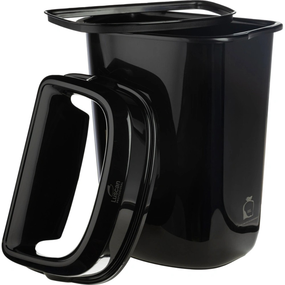 Корзина для мусора Luscan Prof Etalon, 32 л, с крышкой, черный