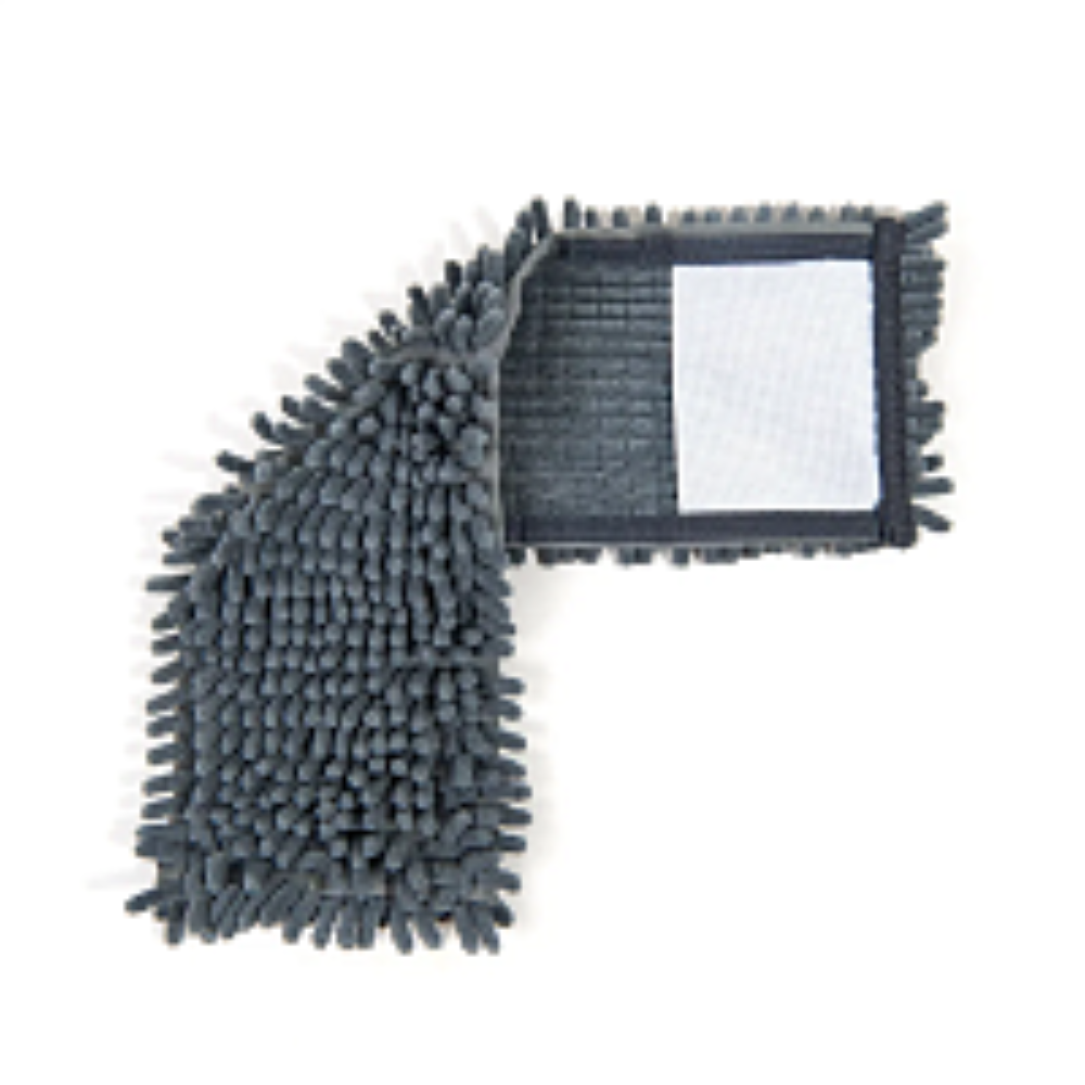 Насадка для плоской швабры 42х14 см, шенилл, на резинке, серый