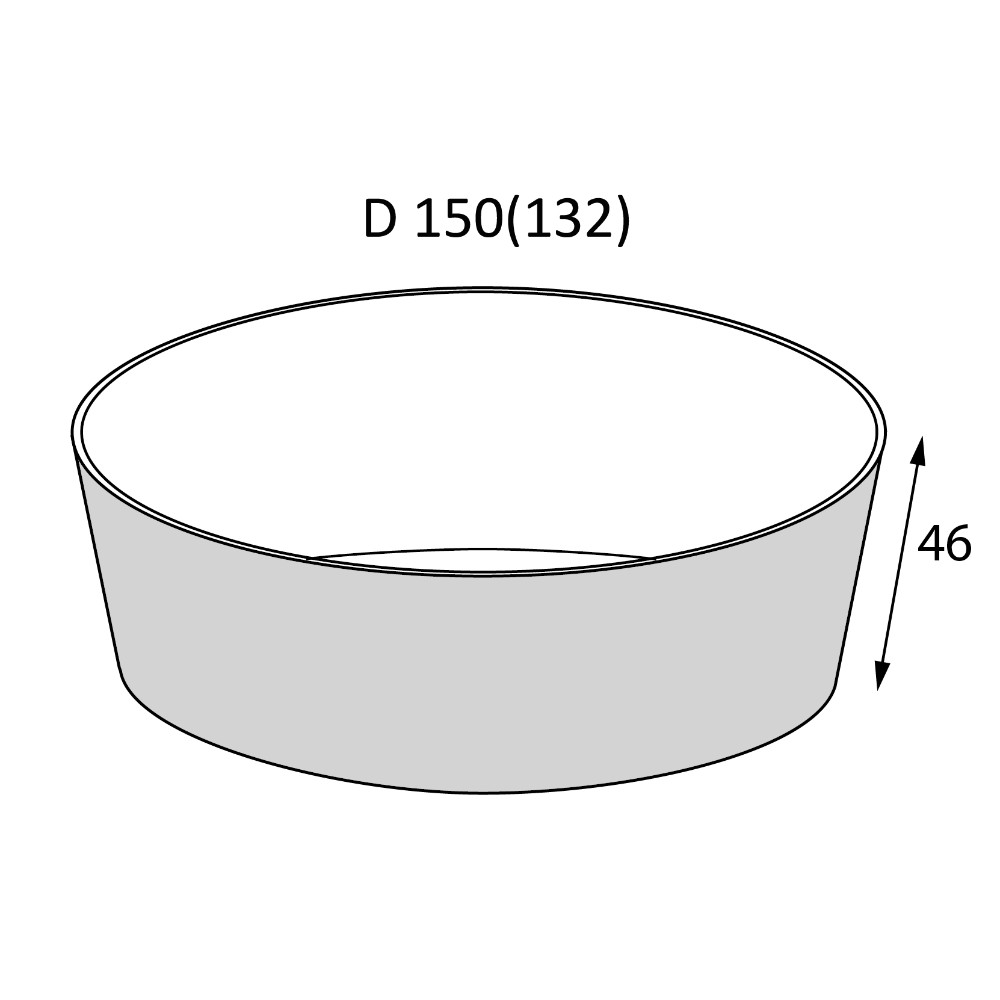 Контейнер бумажный 620 мл, 132/150х46, 45 шт/упак