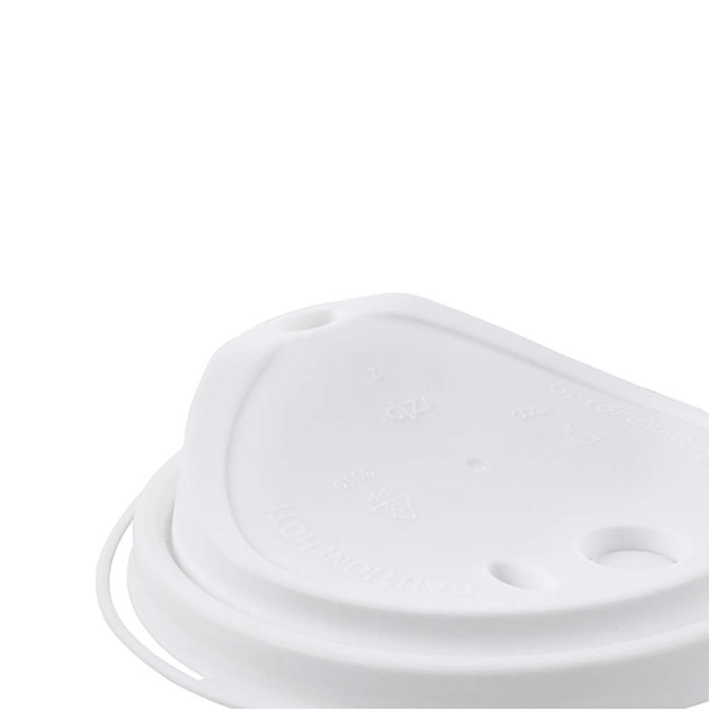 Крышка пластиковая для стаканов d=90 мм, для горячих напитков, 50 шт/упак, флип-топ, белый