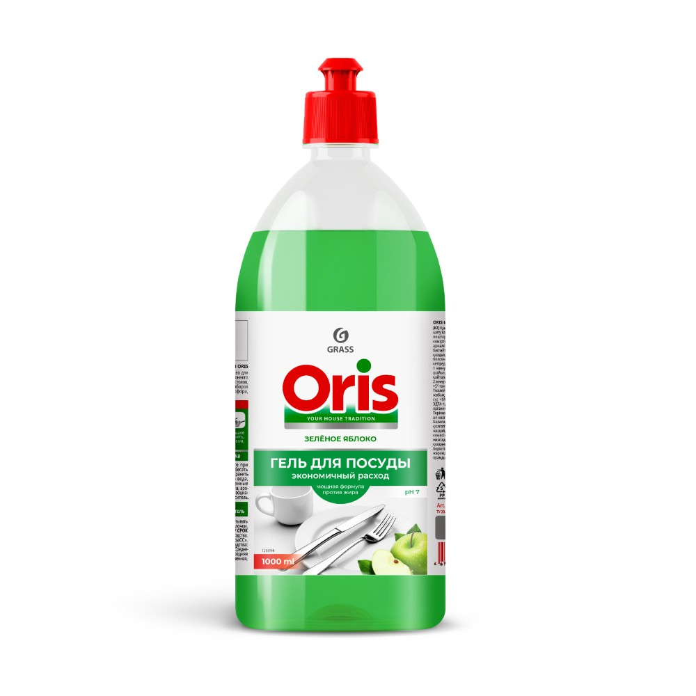 Средство для мытья посуды «Oris зеленое яблоко», 1 л