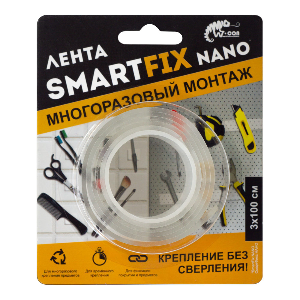 Лента монтажная двусторонняя 30 мм x 1 м SmartFix Heavy SMN3010T д/многократного монтажа