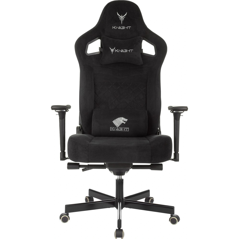 Кресло игровое Бюрократ Knight Hunter, искусственная замша, черный