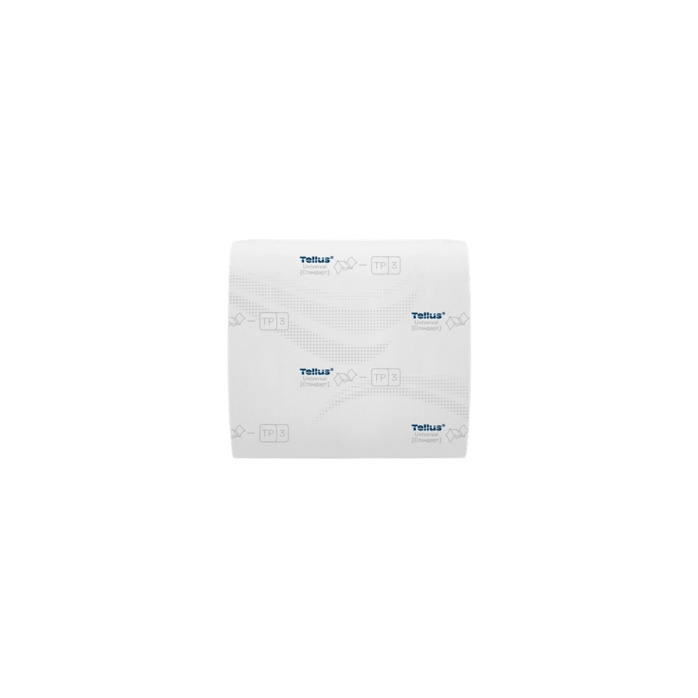 Бумага туалетная  Tellus Стандарт, TР3, листовая, 250 листов, 1 слой